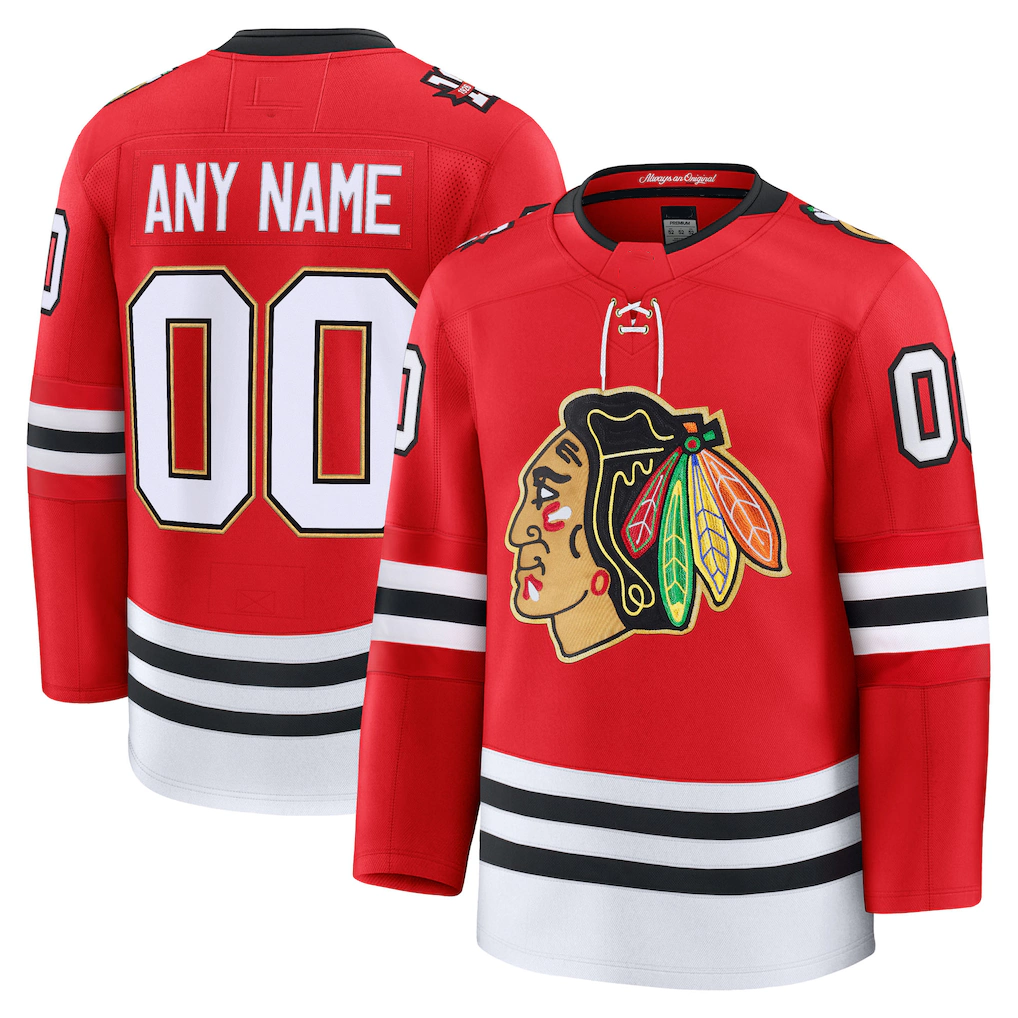 Crovyle Custom C.Blackhawks Red Centennial Premium Jerseys