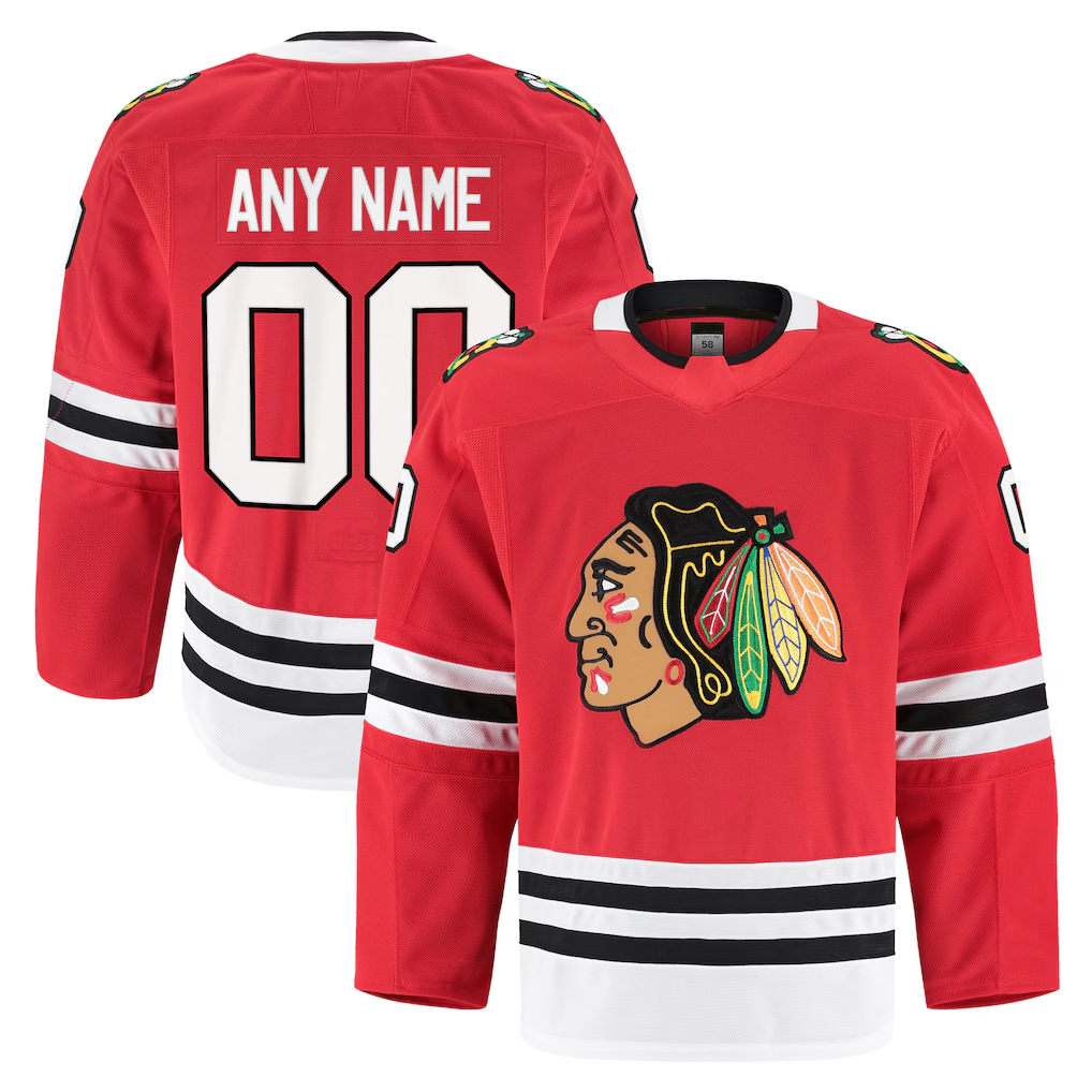Crovyle Custom C.Blackhawks Red Home Authentic Pro Jerseys