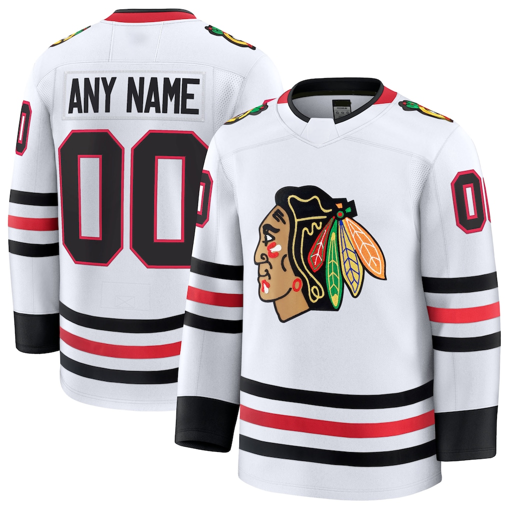 Crovyle Custom C.Blackhawks White Away Premium Jerseys
