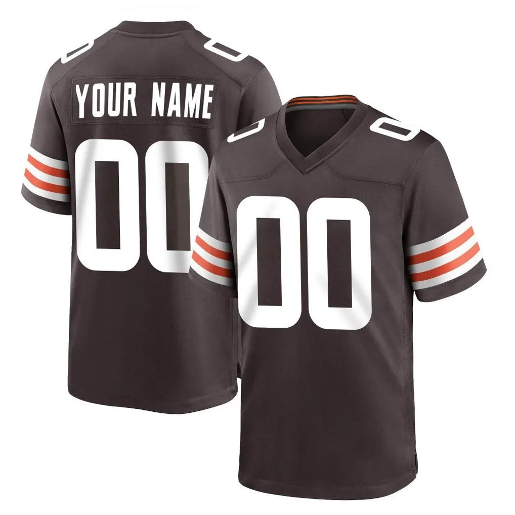 Crovyle Custom C.Browns Brown Home Game Any Name & Numbers Stitched Jerseys
