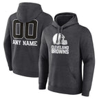 Crovyle Custom C.Browns Charcoal Primetime Logo Hoodie Any Name & Numbers Stitched Jerseys