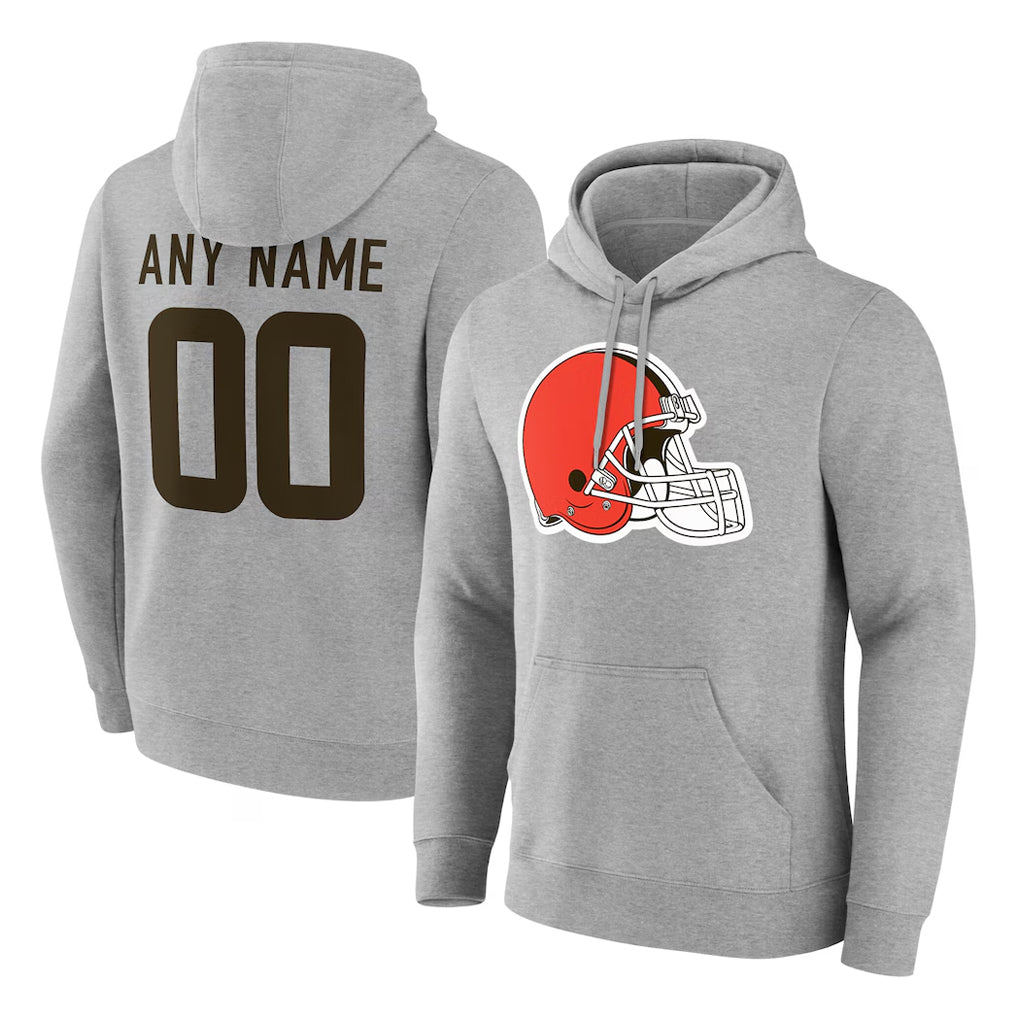 Crovyle Custom C.Browns Gray Salute to Service Pullover Hoodie Limited Any Name & Numbers Stitched Jerseys