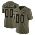 Crovyle Custom C.Browns Olive 2025 Salute to Service Limited Home Game Any Name & Numbers Stitched Jerseys