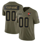 Crovyle Custom C.Browns Olive 2025 Salute to Service Limited Home Game Any Name & Numbers Stitched Jerseys