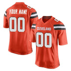 Crovyle Custom C.Browns Orange Vapor Limited Home Game Any Name & Numbers Stitched Jerseys