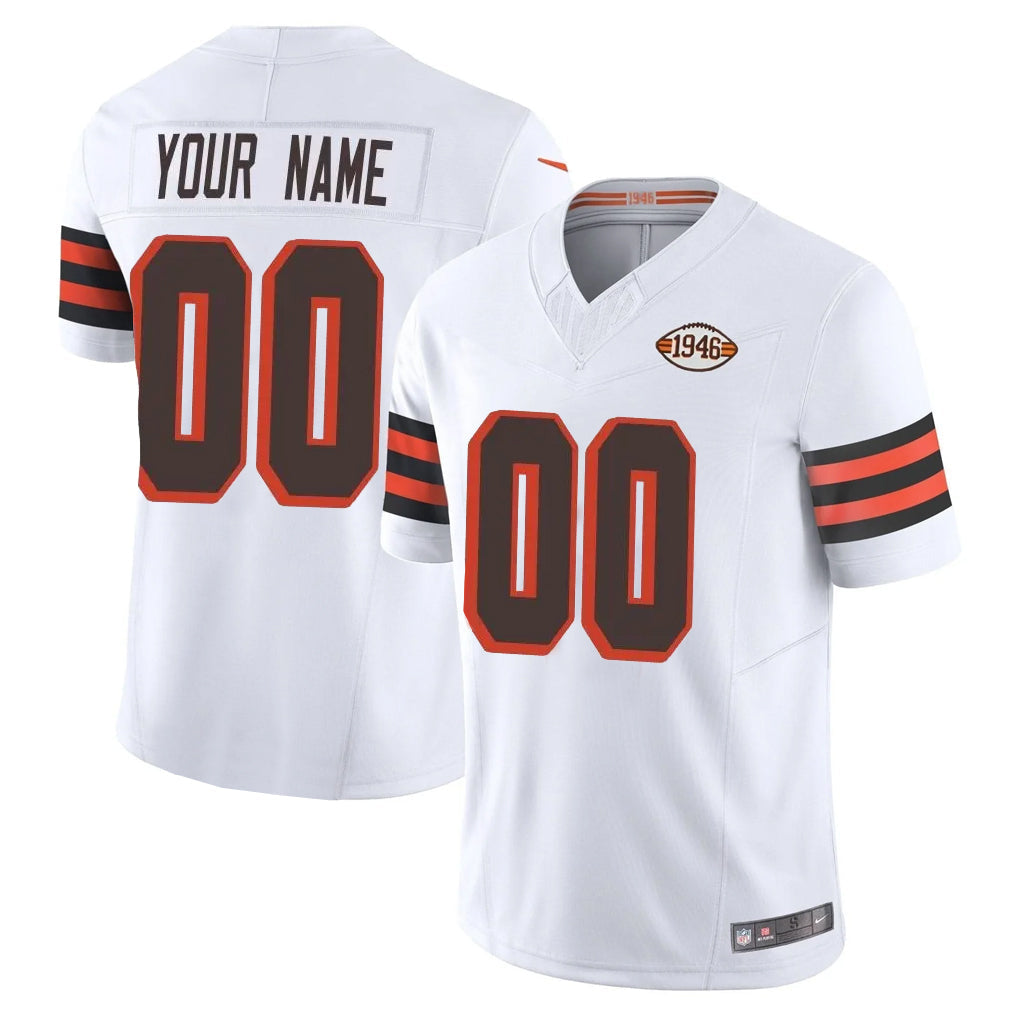 Crovyle Custom C.Browns White Limited Vapor F.U.S.E. Alternate Game Any Name & Numbers Stitched Jerseys