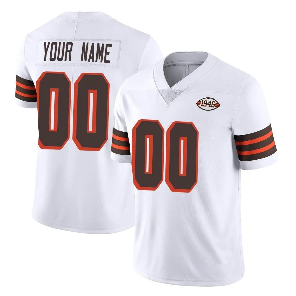 Crovyle Custom C.Browns White Limited Vapor Untouchable Home Game Any Name & Numbers Stitched Jerseys