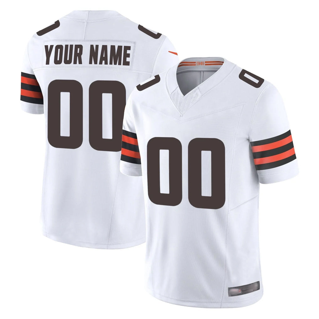 Crovyle Custom C.Browns White Vapor F.U.S.E. Limited Home Game Any Name & Numbers Stitched Jerseys