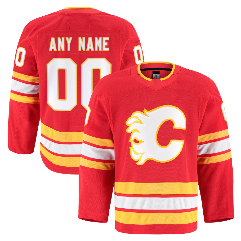 Crovyle Custom C.Flames Red Home Authentic Pro Jerseys