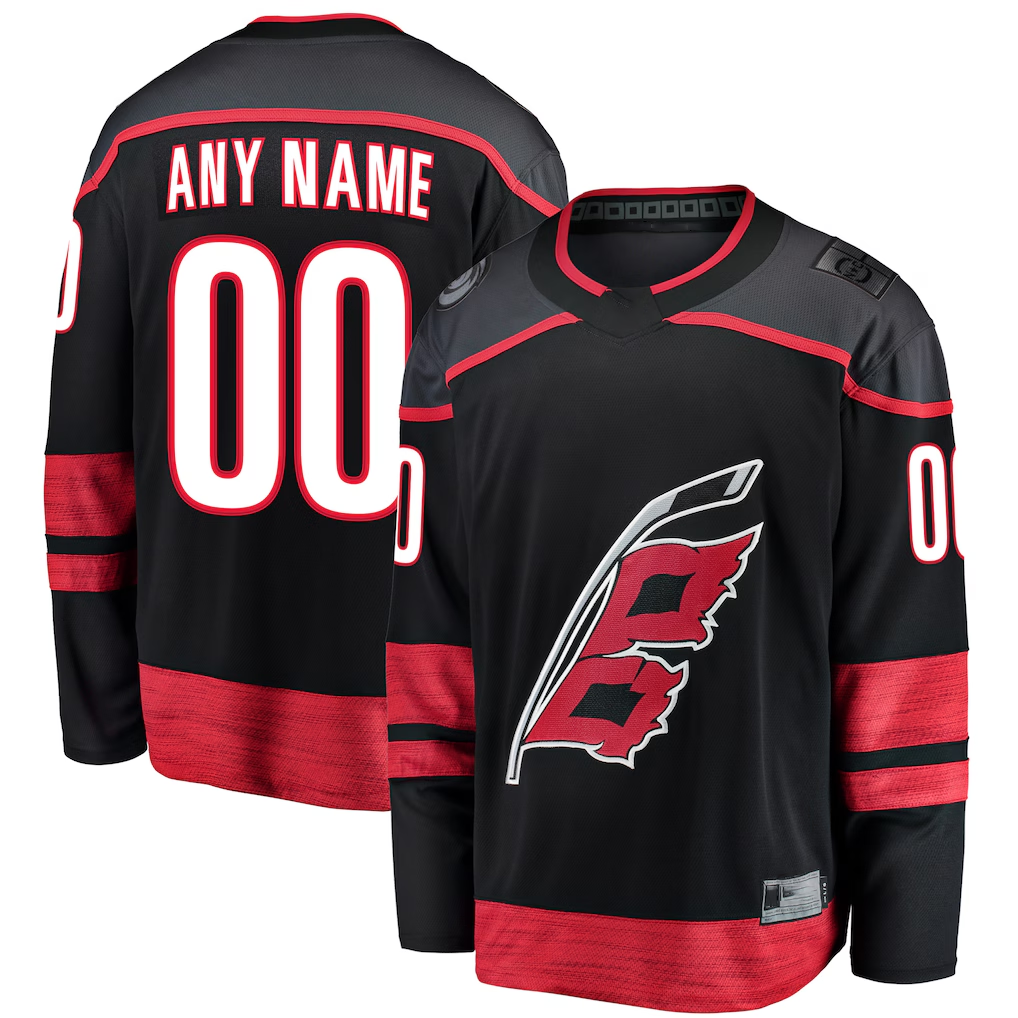 Crovyle Custom C.Hurricanes Black Home Breakaway Stitched Jerseys