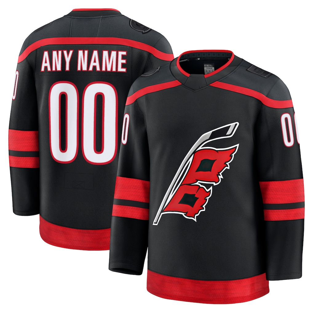 Crovyle Custom C.Hurricanes Black Home Premium Stitched Jerseys