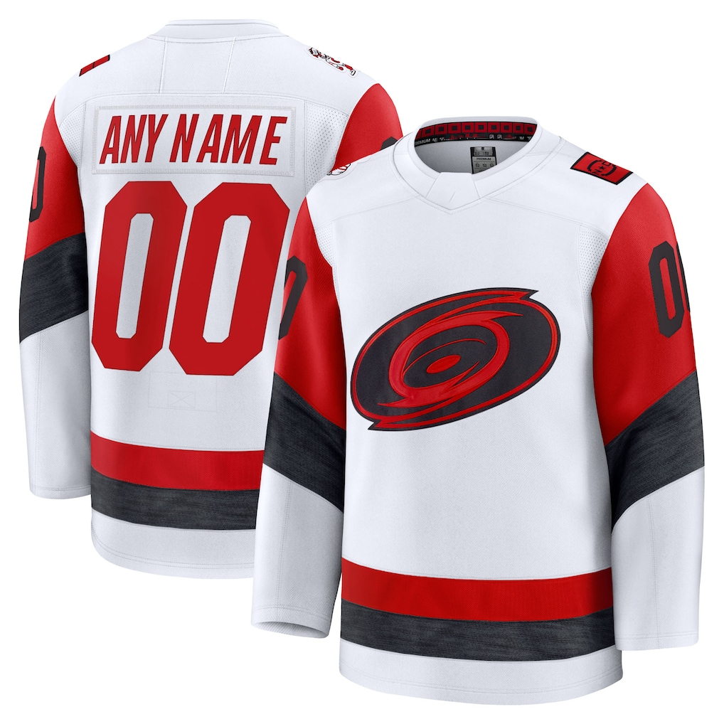 Crovyle Custom C.Hurricanes White Away Premium Stitched Jerseys