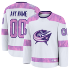 Crovyle Custom CB.Jackets White 2024 Hockey Fights Cancer Practice Jersey