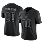 Crovyle Custom D.Cowboys Black Limited Reflective Home Game Any Name & Numbers Stitched Jerseys