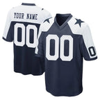 Crovyle Custom D.Cowboys Navy-White Alternate Home Game Any Name & Numbers Stitched Jerseys