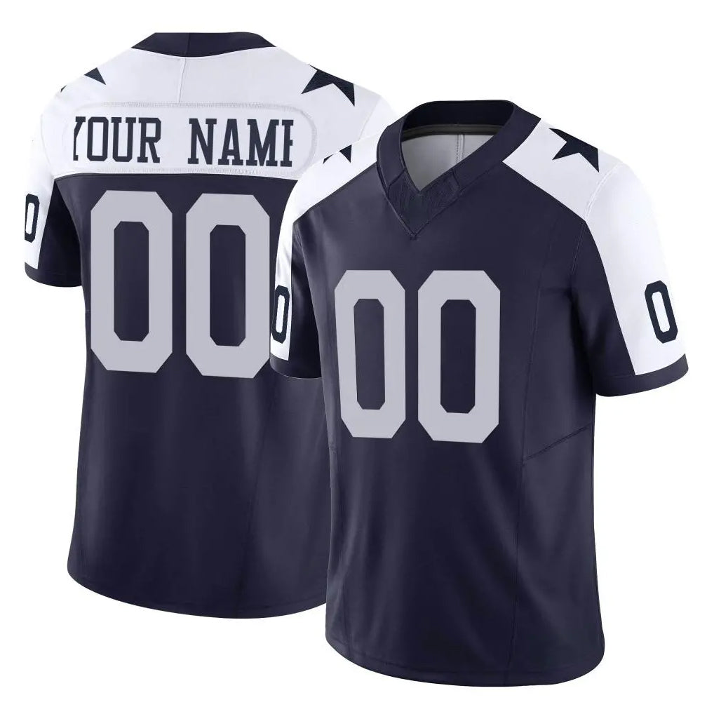 Crovyle Custom D.Cowboys Navy-White Limited Alternate Vapor F.U.S.E. Home Game Any Name & Numbers Stitched Jerseys