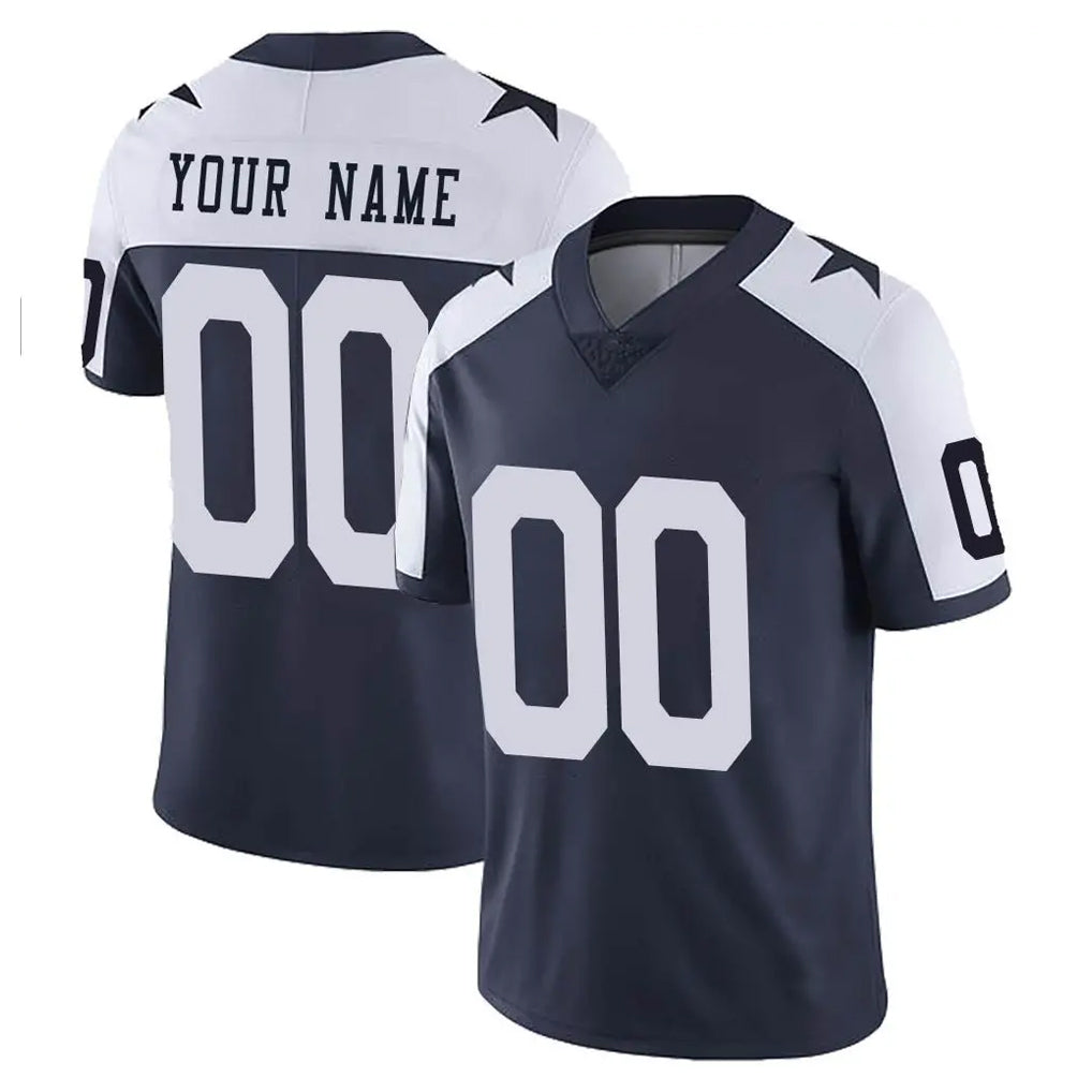 Crovyle Custom D.Cowboys Navy-White Limited Alternate Vapor Untouchable Home Game Any Name & Numbers Stitched Jerseys