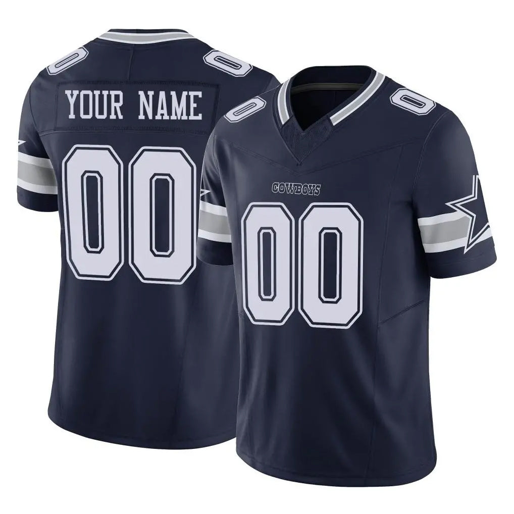 Crovyle Custom D.Cowboys Navy Limited Vapor F.U.S.E. Home Game Any Name & Numbers Stitched Jerseys