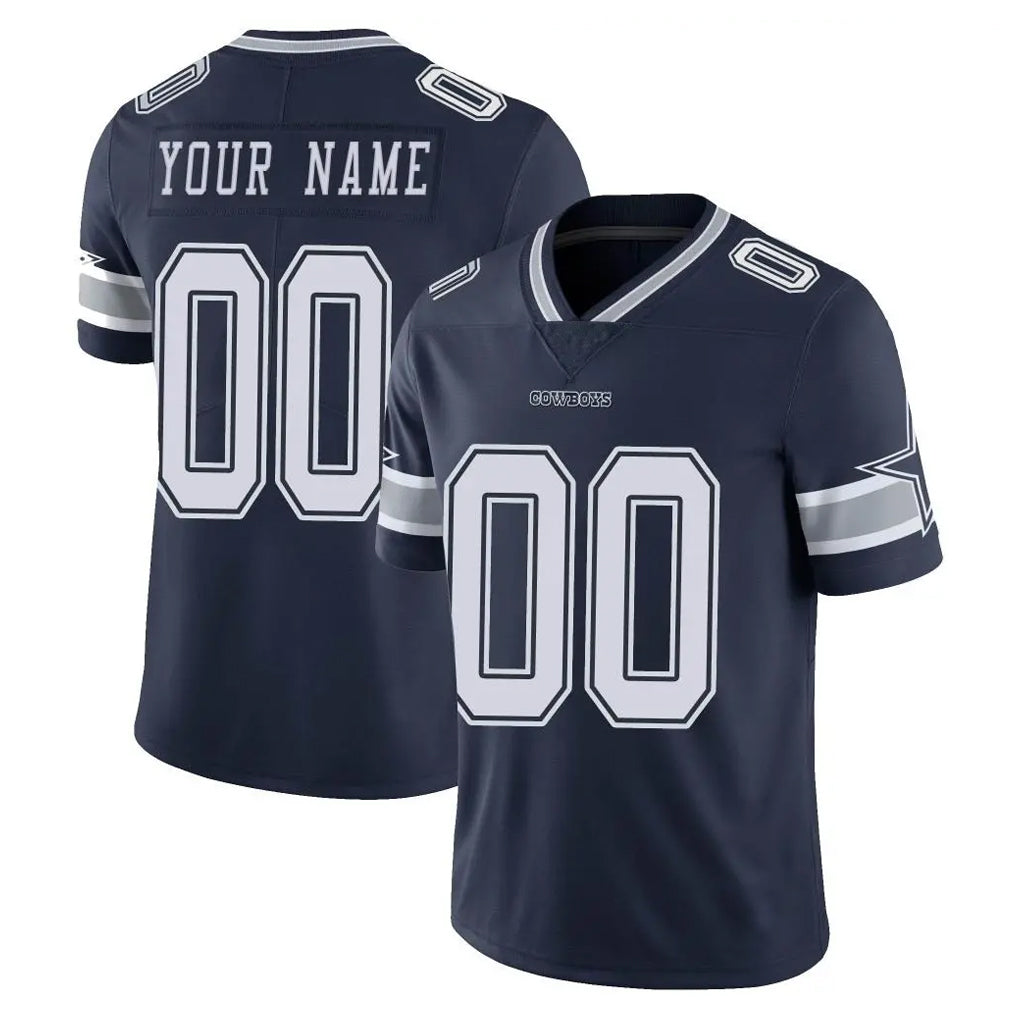 Crovyle Custom D.Cowboys Navy Vapor Untouchable Limited Home Game Any Name & Numbers Stitched Jerseys
