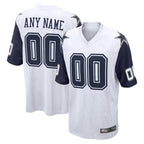 Crovyle Custom D.Cowboys White-Navy Home Game Any Name & Numbers Stitched Jerseys