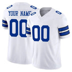 Crovyle Custom D.Cowboys White Limited Vapor F.U.S.E. Home Game Any Name & Numbers Stitched Jerseys