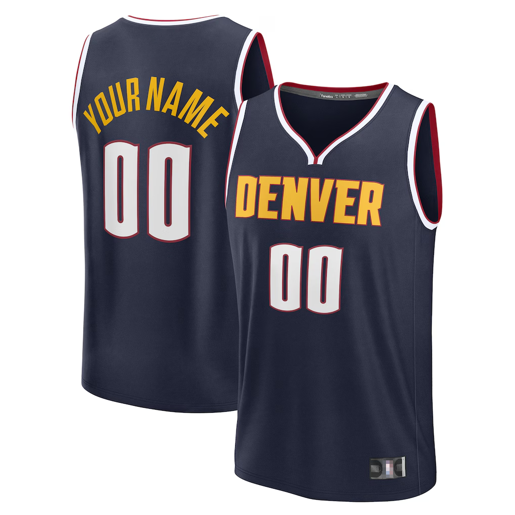 Crovyle Custom D.Nuggets Navy Fast Break Jerseys - Icon Edition