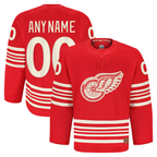 Crovyle Custom D.Red wings Red Anniversary Authentic Pro Jerseys