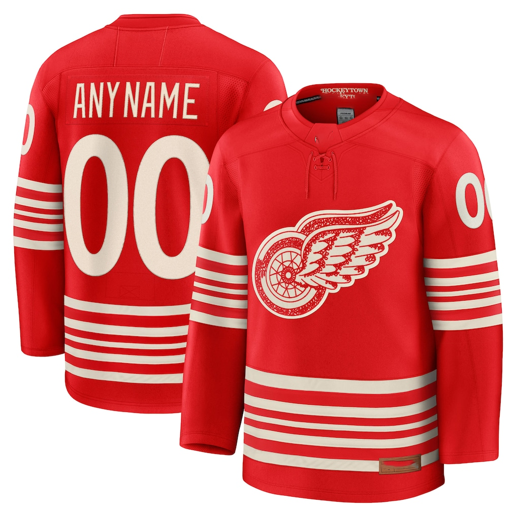 Crovyle Custom D.Red wings Red Centennial Premium Jerseys