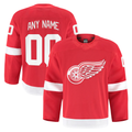 Crovyle Custom D.Red wings Red Home Authentic Pro Jerseys