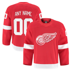 Crovyle Custom D.Red wings Red Home Authentic Pro Jerseys