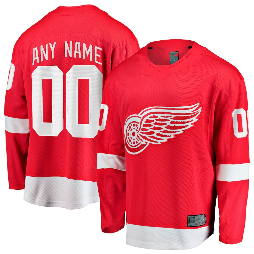 Crovyle Custom D.Red wings Red Home Breakaway Jerseys