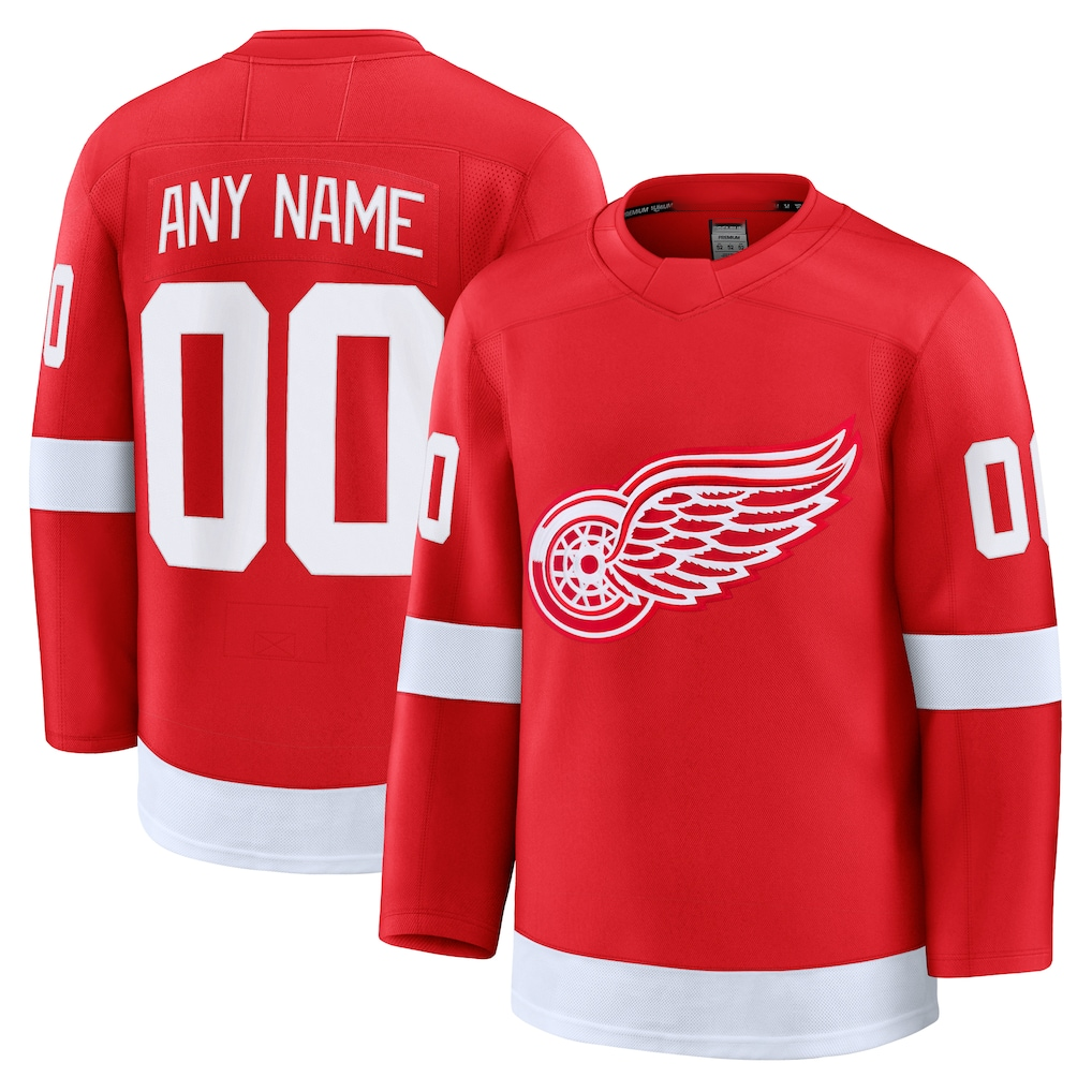 Crovyle Custom D.Red wings Red Home Premium Jerseys