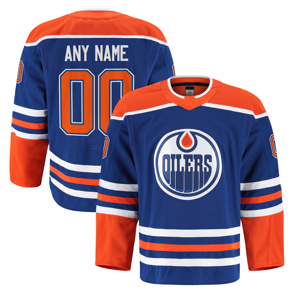 Crovyle Custom E.Oilers Royal Home Authentic Pro Jerseys