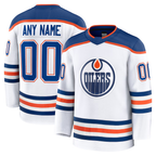 Crovyle Custom E.Oilers White Away Premium Jerseys