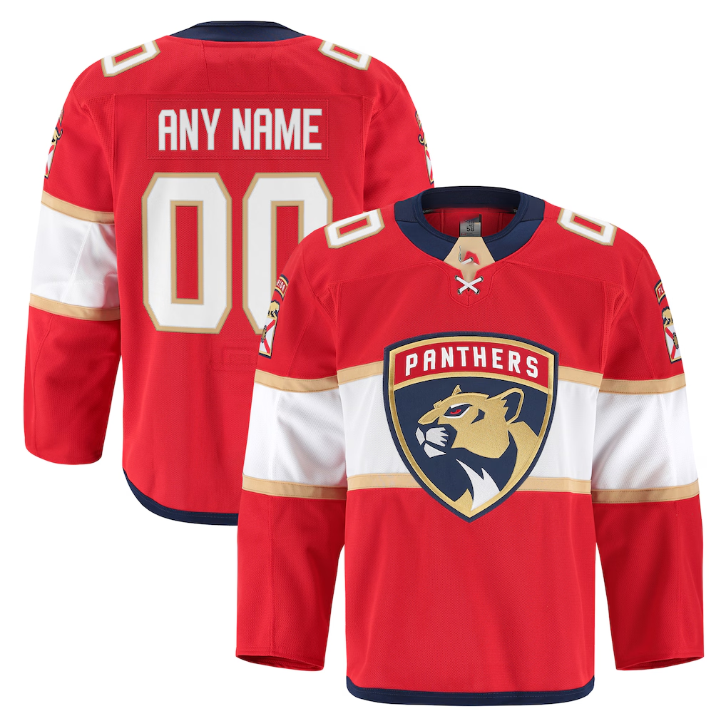 Crovyle Custom F.Panthers Red Home Authentic Pro Jerseys