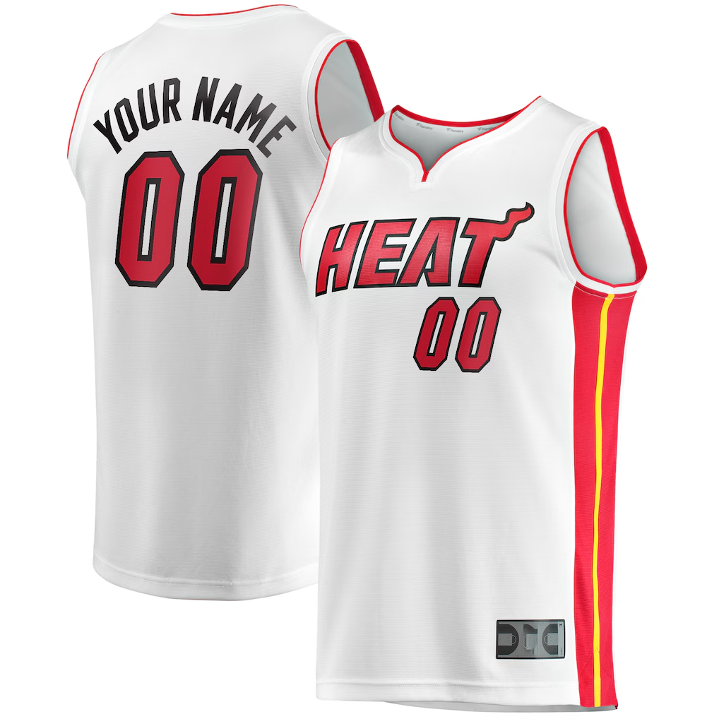 Crovyle Custom M.Heat White Fast Break Replica Jerseys - Association Edition