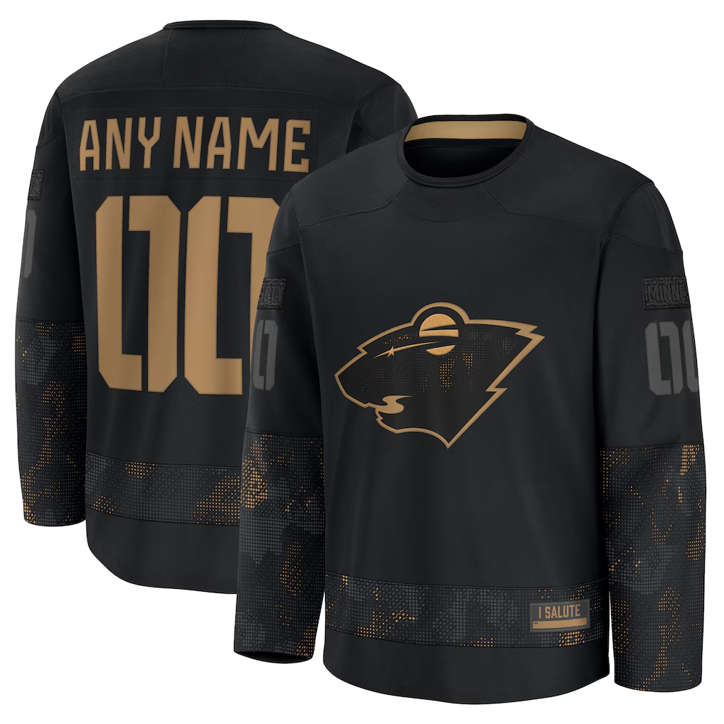Crovyle Custom M.Wild Black 2024 Military Appreciation Practice Jerseys