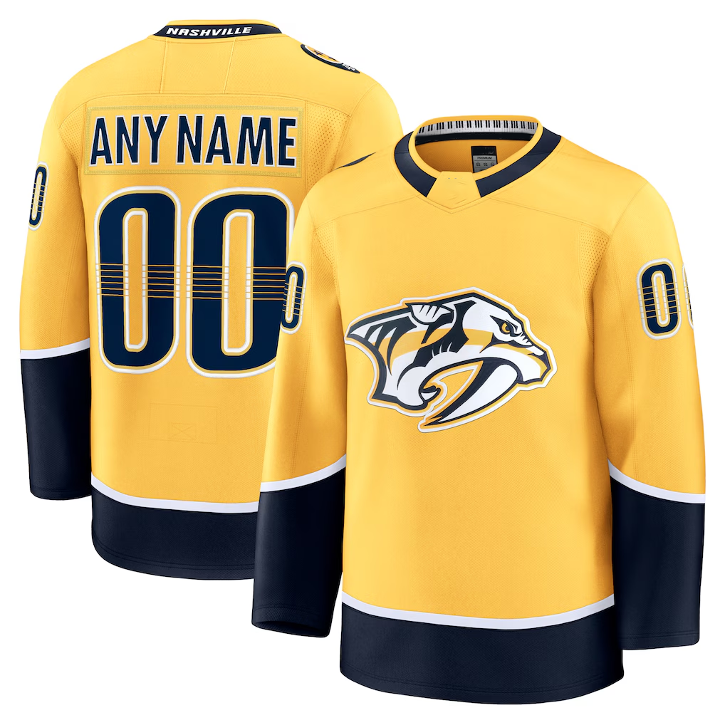 Crovyle Custom N.Predators Gold Home Premium Jerseys