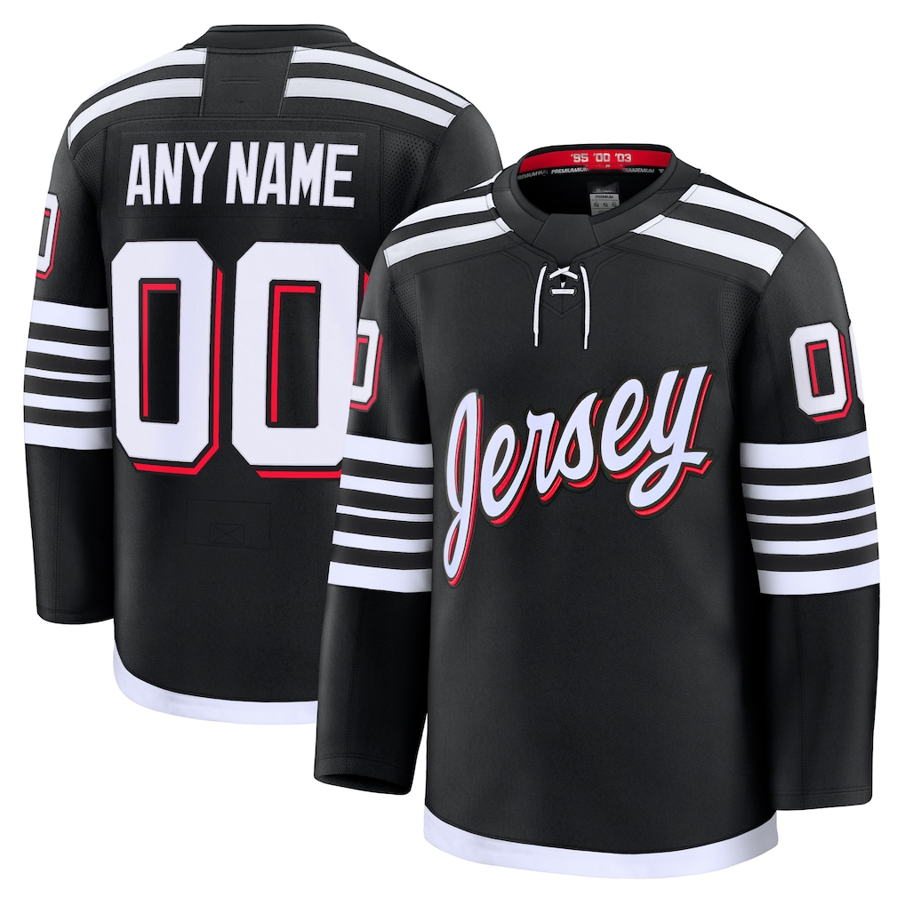 Crovyle Custom N.Jersey Devils Black Alternate Premium Jerseys