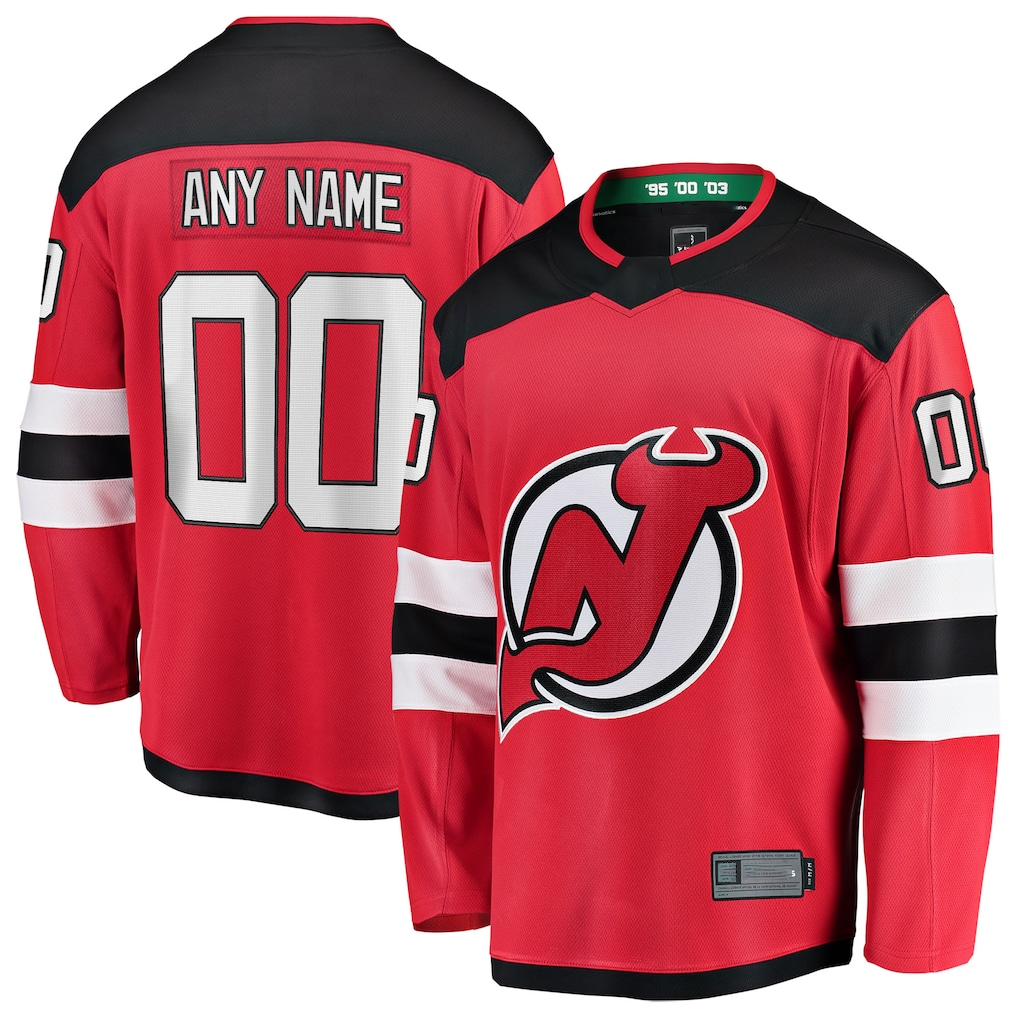 Crovyle Custom N.Jersey Devils Red Home Breakaway Jerseys