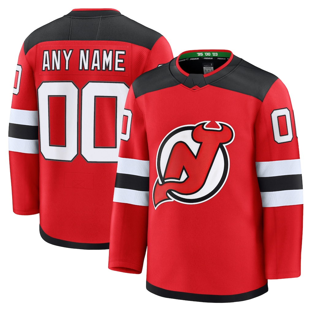 Crovyle Custom N.Jersey Devils Red Home Premium Jerseys