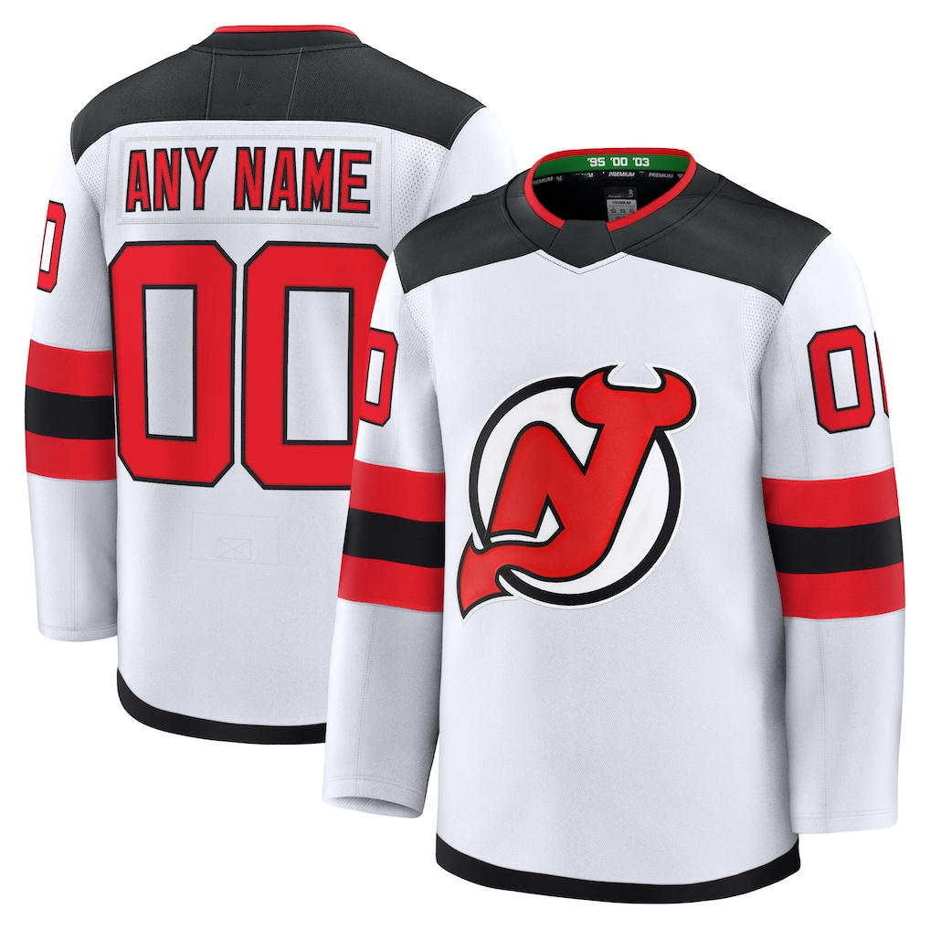 Crovyle Custom N.Jersey Devils White Away Premium Jerseys