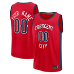 Crovyle Custom NO.Pelicans Red Fast Break Stitched Jerseys- Statement Edition