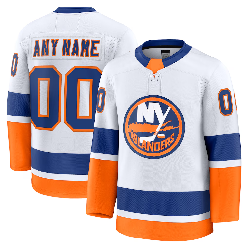 Crovyle Custom NY.Islanders White Away Premium Jerseys