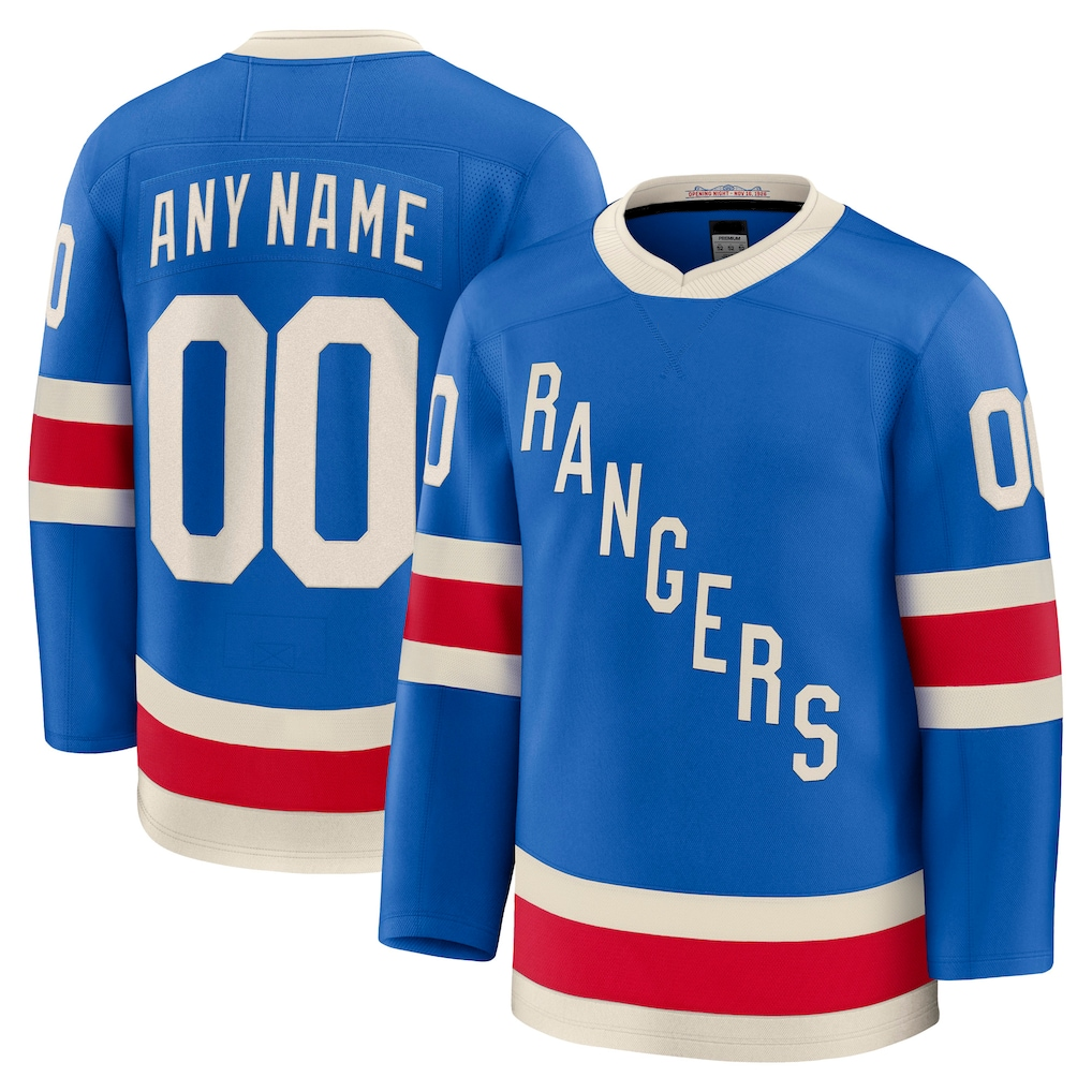 Crovyle Custom NY.Rangers Blue Centennial Premium Jerseys
