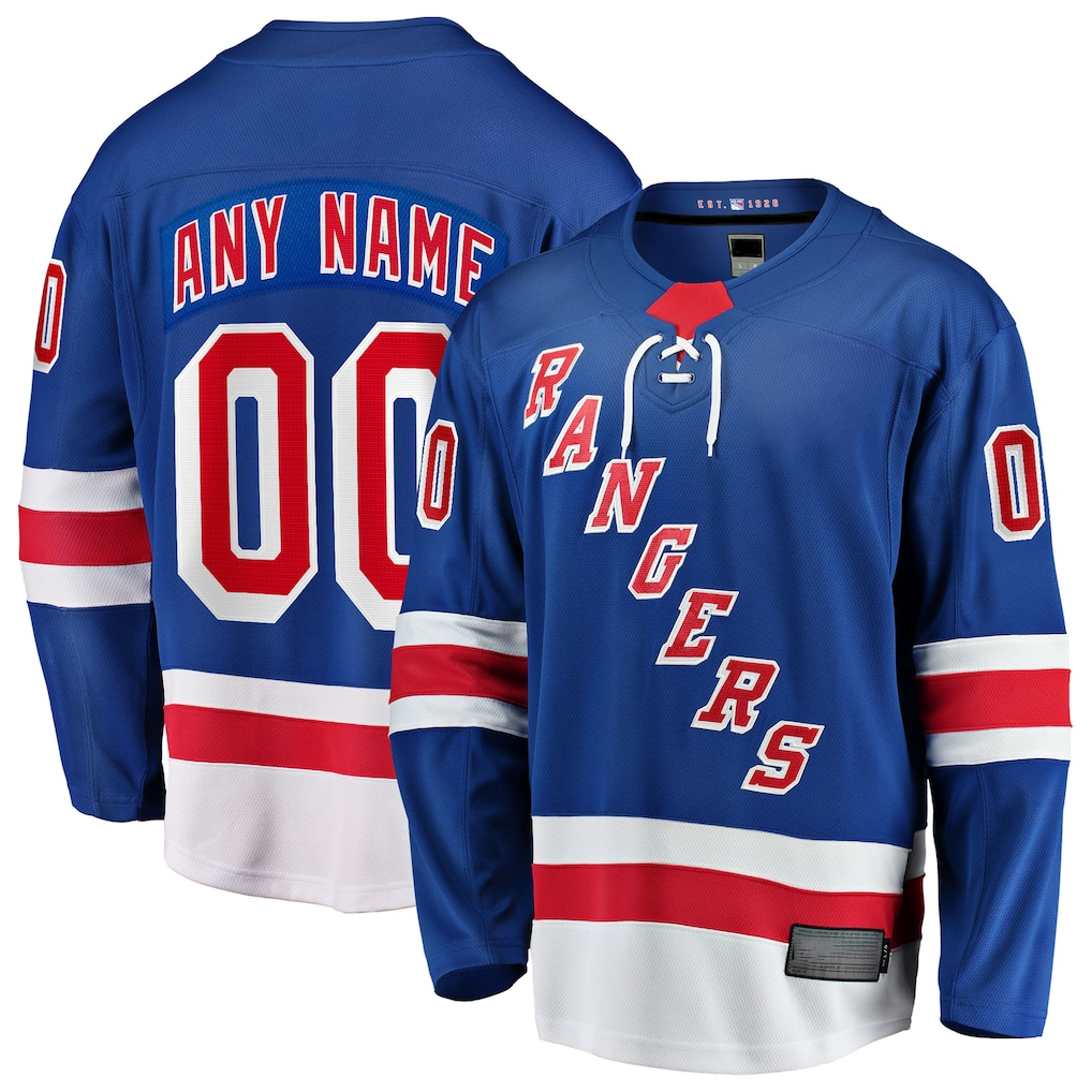 Crovyle Custom NY.Rangers Blue Home Breakaway Jerseys