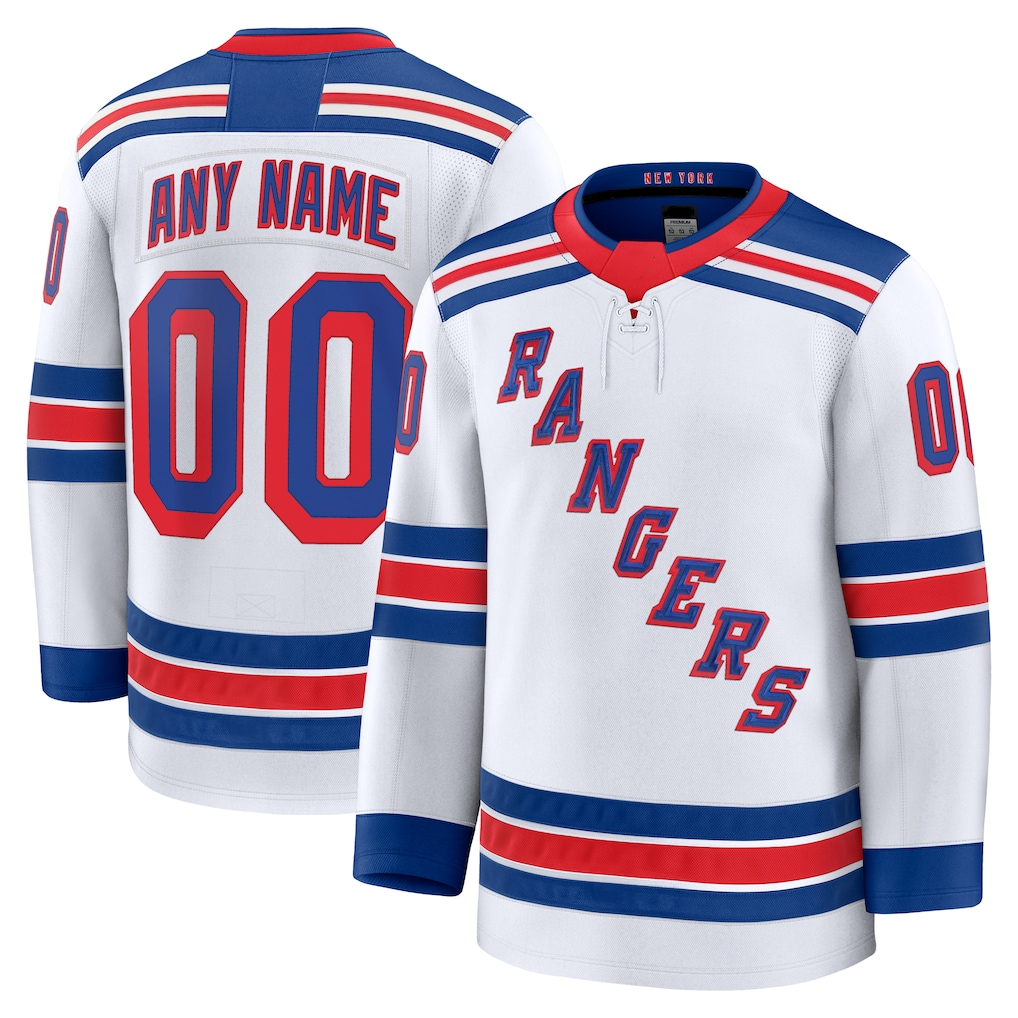 Crovyle Custom NY.Rangers White Away Premium Jerseys