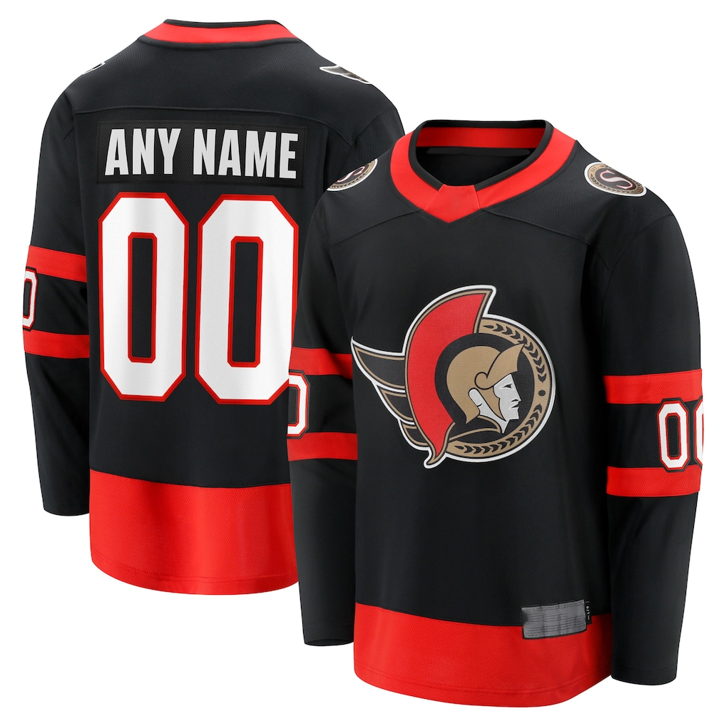 Crovyle Custom O.Senators Black Home Breakaway Jerseys
