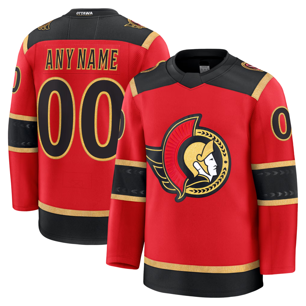 Crovyle Custom O.Senators Red Alternate Premium Jerseys