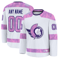 Crovyle Custom O.Senators White 2024 Hockey Fights Cancer Practice Jerseys